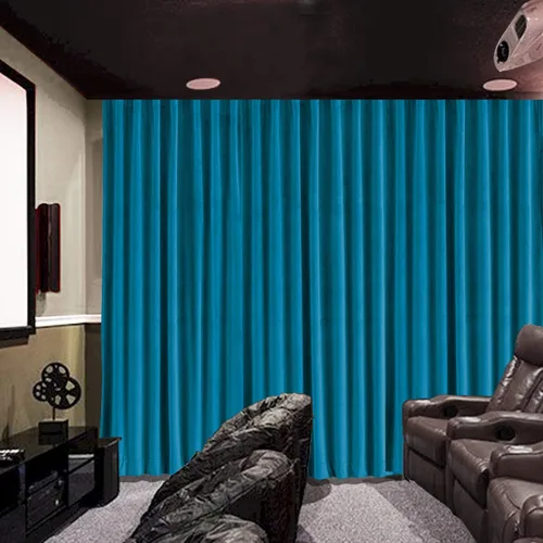 Vista 11 de cololeaf Panel de cortinas opacas de terciopelo con forro para cine en casa, cortina de ganchos planos para barra transversal o pista, 100 pulgadas