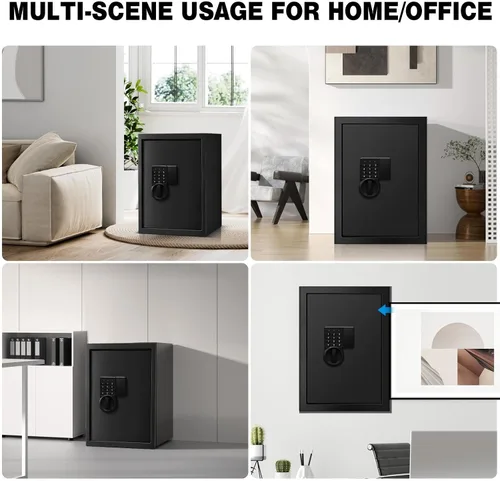 Vista 7 de Caja fuerte de 2.8 pies cúbicos para documentos del hogar, caja de seguridad digital electrónica de acero para oficina, dinero, joyas, objetos