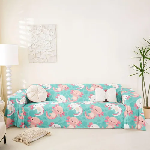 Vista 11 de Erosebridal Funda de sofá retro color beige y blanco, 71 x 91 pulgadas, estilo granja, protector de sofá, protector de sofá para hombres y mujeres