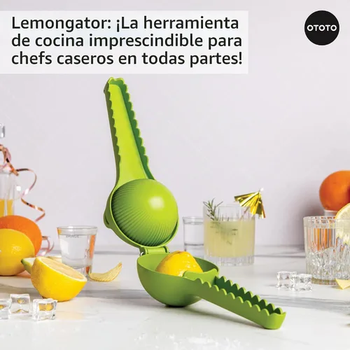 Vista 6 de OTOTO Lemongator Exprimidor de Limón Manual - Exprimidor de Limón Fácil de Sostener Manual para Limón, Lima, Naranjas - Libre de BPA, Apto