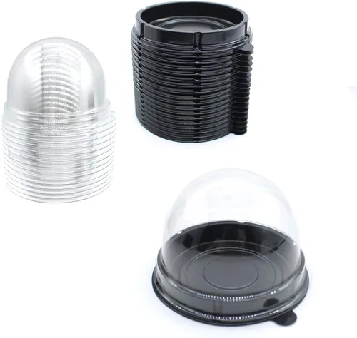 Vista 6 de Mini contenedor para cupcakes, 50 contenedores de escritorio para Negro