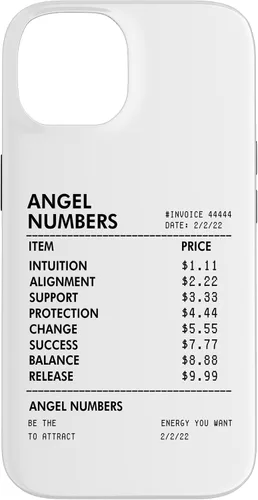 Vista 4 de Angel Numbers Receipt 111 222 333 444 - Funda de numerología espiritual para iPhone 17