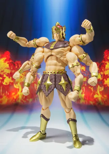 Vista 2 de Bandai S.H. Figuarts Kinnikuman Ashuraman 6.102 in ABS PVC figura de acción pintada