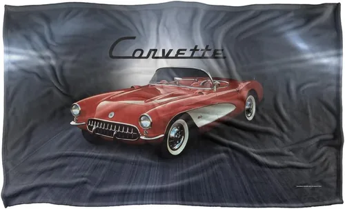 Vista 2 de Trevco Chevrolet Corvette Shine Silky Touch - Manta súper suave de 36 x 58 pulgadas