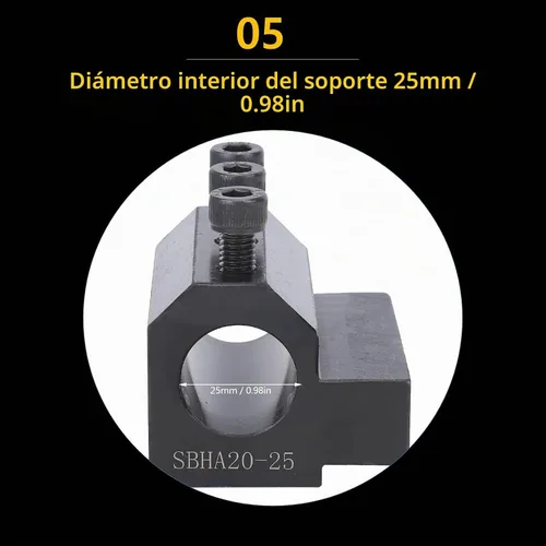 Vista 5 de SBHA20-25 Herramienta de perforación Herramienta de torno de fresado de manga, soporte de barra de mandrinar, torno CNC, diámetro interior, soporte