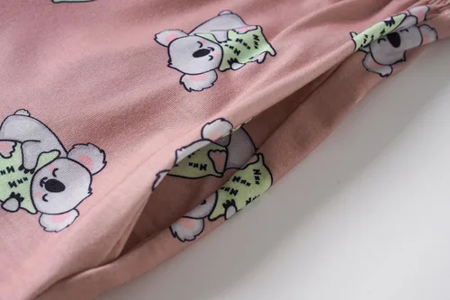Vista 6 de Vopmocld Conjunto de pijama de manga larga para niñas grandes, ropa de dormir de 2 piezas, pijamas de dibujos animados múltiples