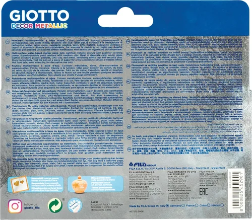 Vista 2 de ESTUCHE 5 ROTULADORES Giotto DECOR METAL SURTIDOS