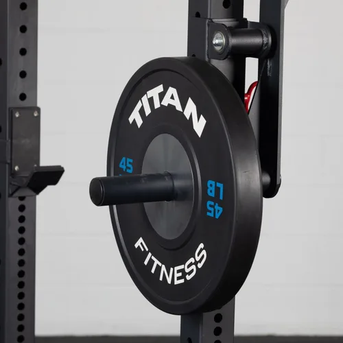 Vista 6 de Titan Fitness Máquina de cuello de montaje en rack, velocidad de carga de placa de 110 libras, compatible con bastidores de la serie T-3, X-3 y TITAN