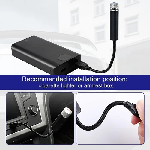 Vista 5 de jeseny Pack-1 USB Proyector de Luz Nocturna de Estrellas, Luces de Techo Interior para Coche, Luces Decorativas Ajustables y Románticas Portátiles