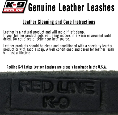 Vista 3 de Redline K9 - Correas de cuero trenzado Latigo de 1/2 pulgada (1/2 pulgada x 3 pies) con acero inoxidable