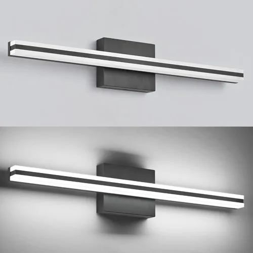 Vista 5 de SOLFART Luces de tocador de baño sobre espejo 14W 60 cm Luz de baño moderna negra 6000K ND