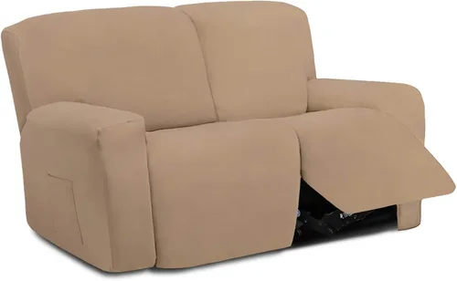 Vista 38 de Easy-Going - Funda elástica de microfibra para sofá reclinable seccional, suave vellón ajustable a tu sofá de 2 cuerpos, lavable, protector