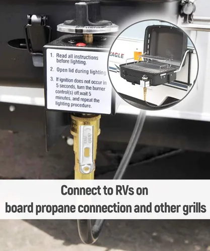Vista 3 de GASPRO Kit de accesorios de conexión rápida de propano de 1/4 pulgadas, conexiones de gas LP para una fácil integración de sistemas de propano de RV
