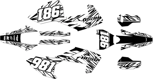 Vista 7 de Kit de gráficos para Husqvarna TC125 FC250 FC350 FC450 (2016-2018) Twitch Series Azul 9 mil - Easy Go - Adhesivo para motocicleta Dirt Pit Bike