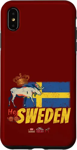 Vista 11 de Funda para iPhone 16 Suecia con bandera vintage y recuerdo de alce