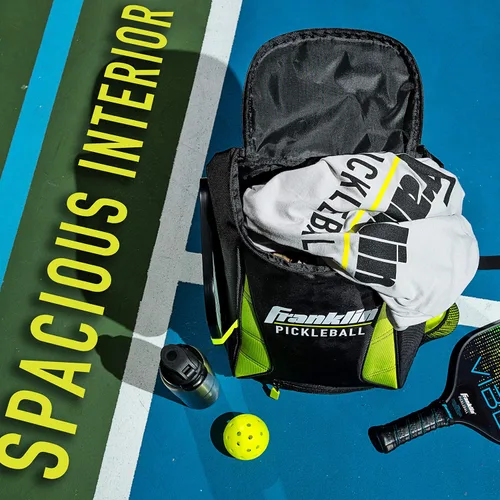 Vista 6 de Franklin Sports Bolsas de pickleball - Mochila de pickleball prémium para hombres y mujeres - Bolsa de pickleball para accesorios + equipo - Bolsa