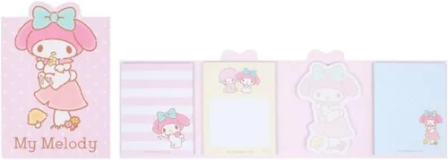Vista 3 de Cute Melody - Bloc de notas adhesivas autoadhesivas con 4 diseños x 20 hojas, 80 hojas en total, el diseño puede variar (A)