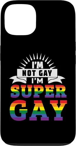 Vista 7 de iPhone 16 Im Not Gay Im Super Gay LGBTQ Pride Equality Rainbow Flag Case