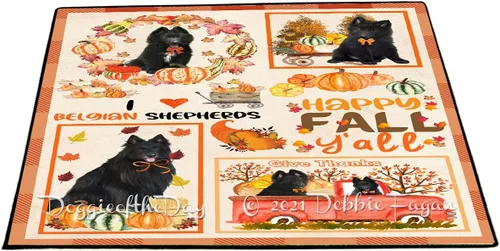 Vista 9 de Doggie of the Day Belgian Shepherd Dogs Floor Mat - 4th of July Independence Day - Best Dog Doormat - Protector Decor - Unique Portrait Art