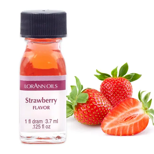 Vista 2 de LorAnn Strawberry SS Flavor, 1 botella de dram (0.0125 fl oz - 0.1 fl oz - 1 cucharadita)