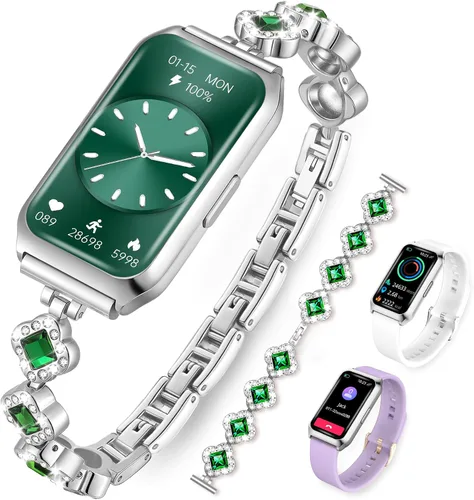 Vista 5 de Smart Watches for Women,Fitness Tracker Watches with Sleep Monitor/Heart Rate/Blood Oxygen,IP68 Waterproof FitnessTracker with Long