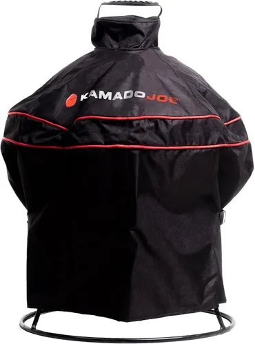 Vista 7 de Joe Jr - Parrilla de carbón portátil de 3 piezas por Kamado Joe con cubierta de parrilla y carrito con estantes laterales