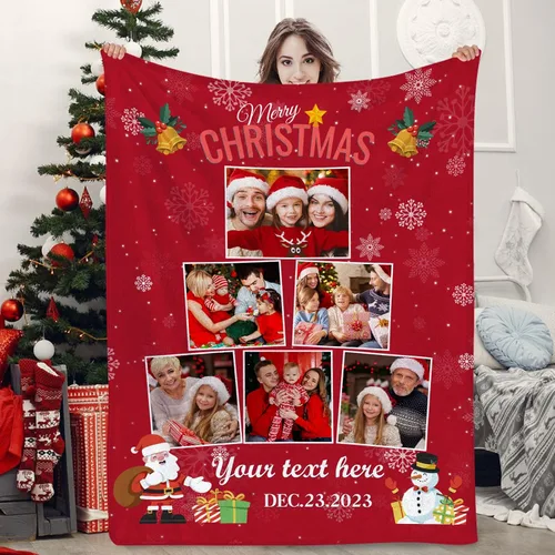 Vista 15 de Manta personalizada con fotos, texto, regalos personalizados para parejas, mantas con mis propias fotos, mantas con fotos personalizadas para niños