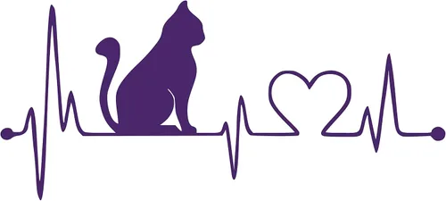 Vista 3 de JMM Industries - Pegatina de vinilo troquelada para parachoques de coche, diseño de corazón de gato, calidad premium, resistente a los rayos UV