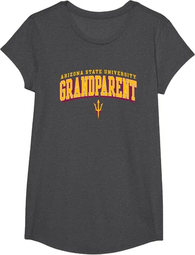 Vista 10 de Camiseta con logotipo de Arizona State Sun Devils Grandparent Arch, Negro