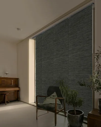 Vista 19 de GoDear Design Persianas verticales deslizantes ajustables con 99.99% de opacidad de 45.8"- 86" de ancho x 96" de alto, persianas de ventana