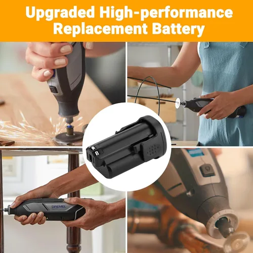 Vista 5 de Joiry Batería de iones de litio de repuesto de 12 V 3000 mAh con mayor seguridad y mayor tiempo de funcionamiento, compatible con herramientas