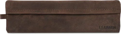 Vista 14 de LEABAGS Estuche de cuero para lápices, Negro, Grande, Vintage