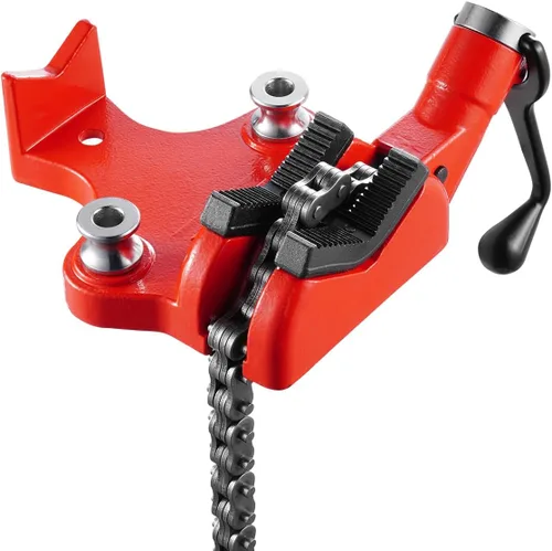 Vista 15 de VEVOR Mordaza de cadena de tubo resistente, capacidad de tubo de 1/2" a 8", cadena robusta de 34.6" y base de hierro fundido, sujeción de tubo