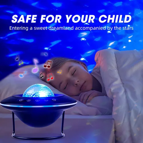 Vista 13 de LooEooDoo Proyector de estrellas, lámpara de proyección estrellada de la galaxia, altavoz Bluetooth con iluminación Aurora con temporizador