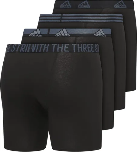 Vista 5 de adidas Calzoncillos tipo bóxer de algodón elástico para hombre (paquete de 4)
