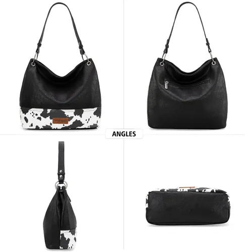 Vista 45 de Wrangler Hobo - Bolsas para mujer de cuero vegano con asa superior, bolsos de hombro y bolsos