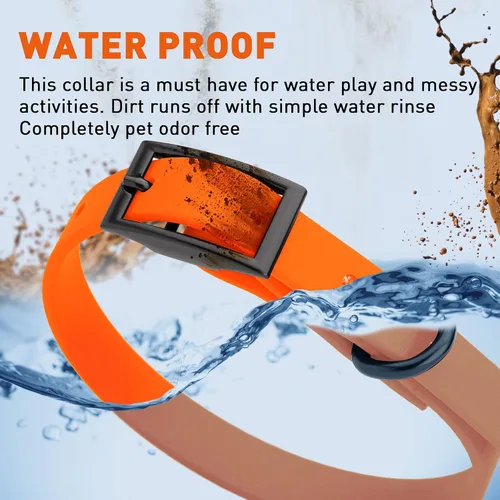 Vista 354 de Dogline Biothane - Collar impermeable para perro con hebilla de liberación rápida, resistente cincha de nailon recubierta con resistente y a prueba
