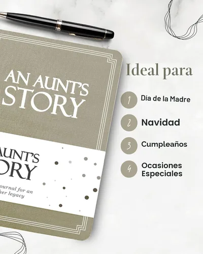 Vista 5 de Aunt's Life Story Journal (Tapa Dura): Un Recuerdo Significativo para que la Tía Comparta su Viaje y Recuerdos, el Libro Incluye Más de 250