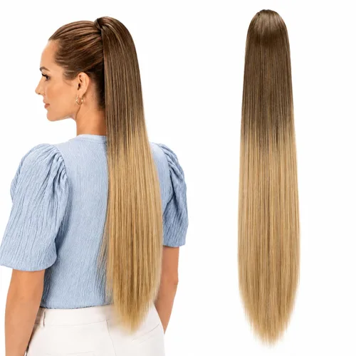 Vista 23 de PRETTYSHOP - Extensión de pelo largo y liso, resistente al calor