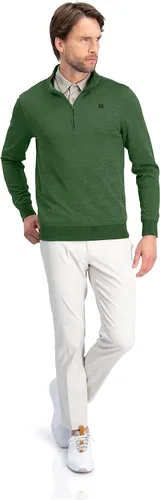 Vista 4 de Three Sixty Six Suéteres Dry Fit para hombre, chaqueta de golf de forro polar con cremallera de un cuarto, ajuste a medida
