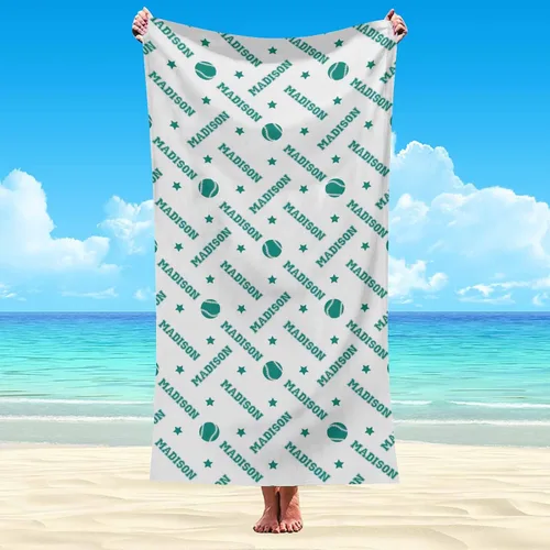 Vista 58 de Interestprint Toalla de piscina con nombre personalizado para niños, adultos y hombres, toalla de playa naranja personalizada con número