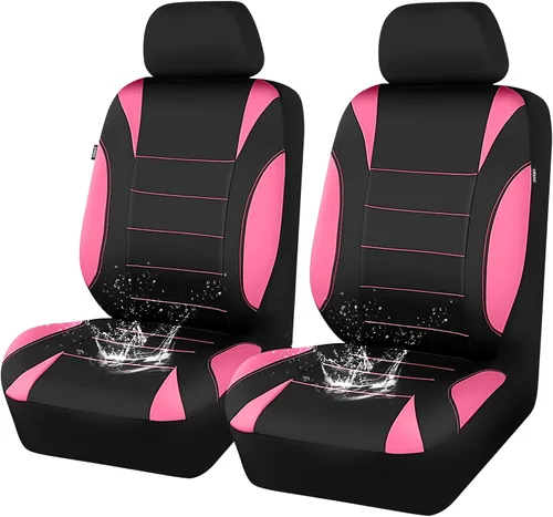 Vista 23 de Car Pass - Fundas impermeables de neopreno para asientos, juego completo negro de ajuste universal, fundas protectoras para interior de auto SUV