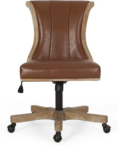 Vista 10 de Christopher Knight Home Coulee - Silla de oficina, beige y natural Beige + Natural