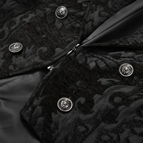 Vista 5 de Chaqueta steampunk vintage para hombre, disfraz gótico victoriano