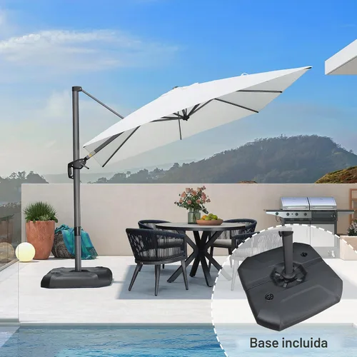 Vista 63 de PURPLE LEAF Paraguas al aire libre con base 8' x 8' protección solar verde Manzana Verde (Apple Green)