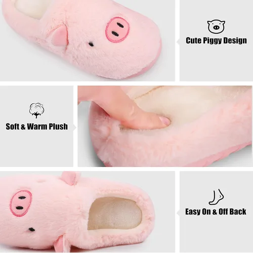 Vista 3 de FJWYSANGU Pantuflas para hombre y mujer con espuma viscoelástica, mullidas, cálidas, pantuflas de casa con lindos animales, para parejas, de felpa