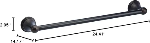 Vista 9 de Amazon Basics AB-BR817-OR - Paquete variado de accesorios de baño modernos, toallero, 5 piezas, bronce aceitado