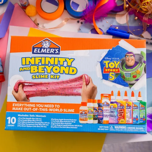 Vista 7 de Elmer's Infinity and Beyond Slime Kit con personajes de Toy Story, suministros de slime, pegamento de color, slime esponjoso, kit de 10 piezas