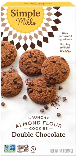 Vista 18 de Simple Mills Galletas crujientes de harina de almendras, chispas de chocolate, sin gluten, vegano, bocadillos saludables, hechos con aceite de coco