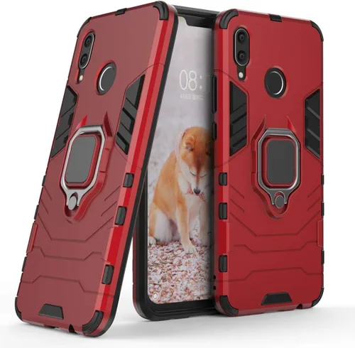 Vista 6 de LuluMain Compatible con Huawei Nova3, soporte de anillo de metal, a prueba de golpes, parachoques duro